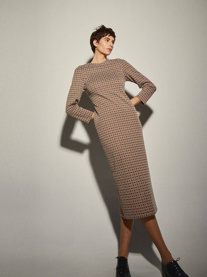 Tierra Retro Knit Midi Dress for wholesale by Dolores Promesas