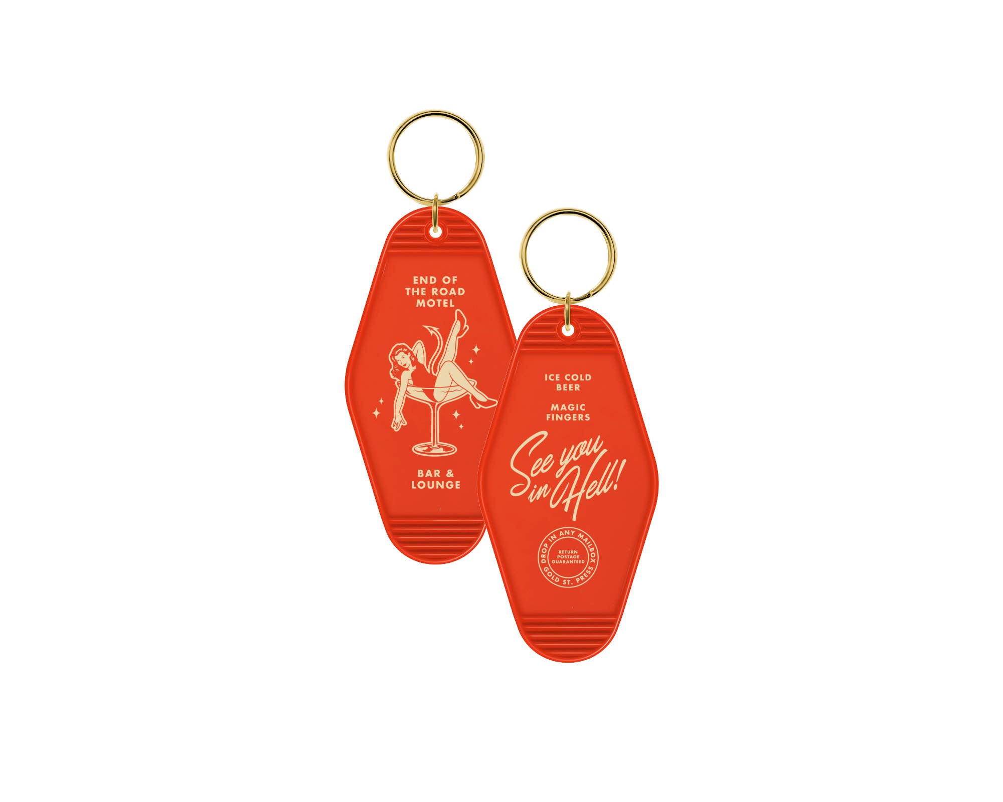 Gold St. Press - Wholesale Keychain - Unisex - End of the Road Motel Key Ring0
