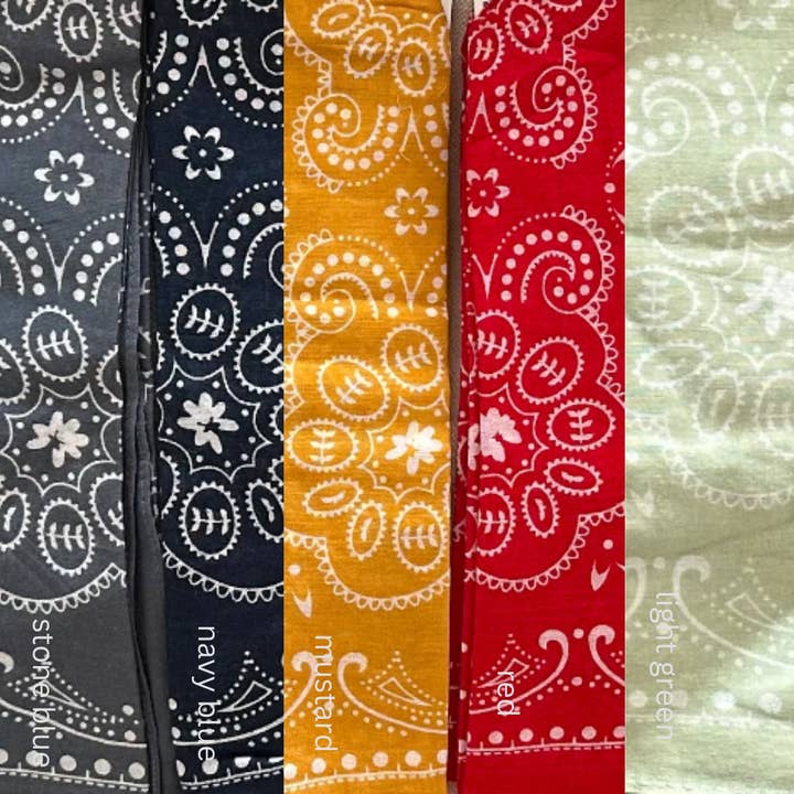 Little Lamb Designs - Wholesale Bandana - Women's - Birthday Flower (March = Daffodil) Embroidered On Bandana1