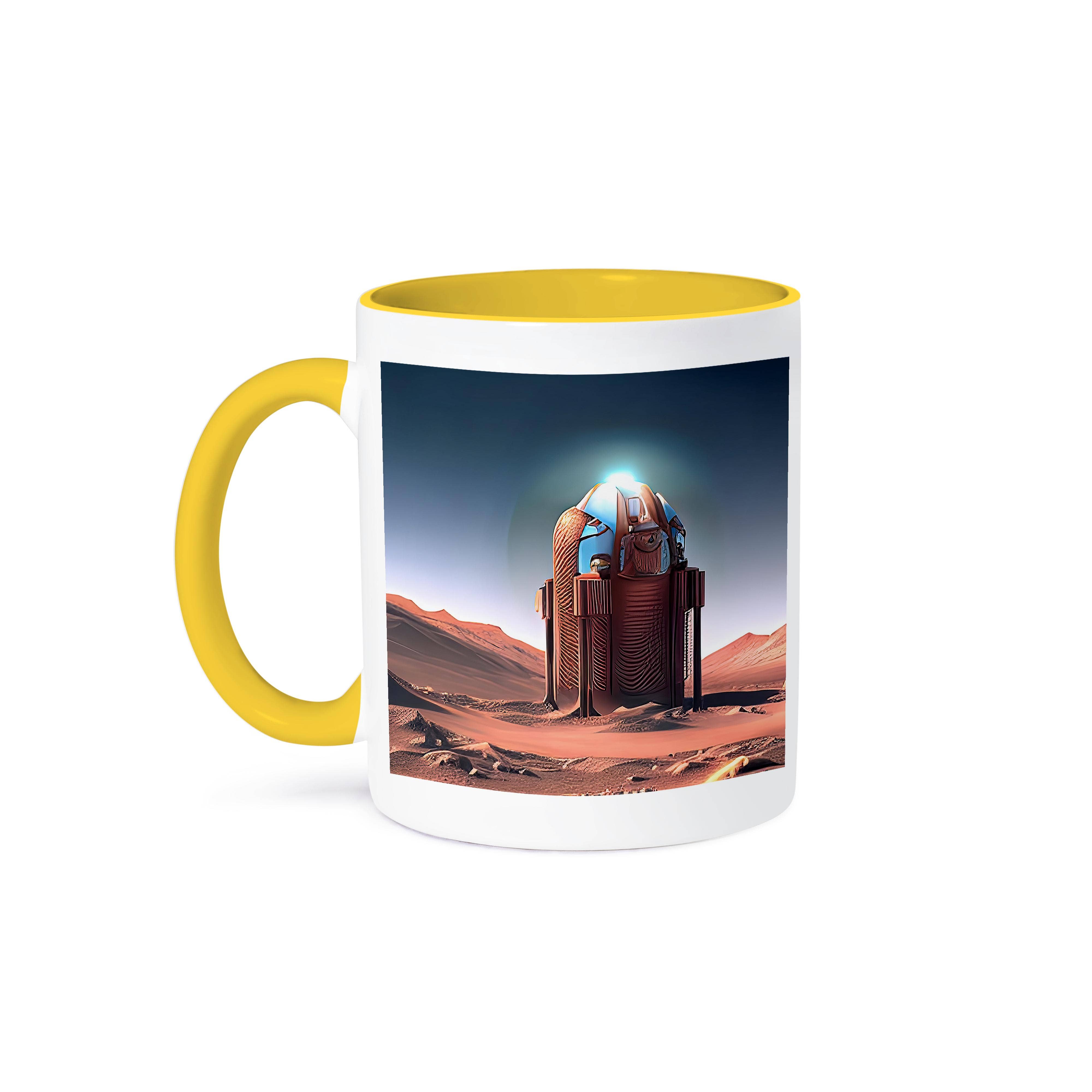 3dRose - Wholesale Coffee Mug - 3dRose, Fantastic automatic scientific module on Mars. Blue beacon light, Mug0