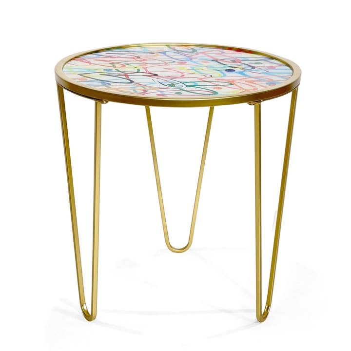 Sofa side table 'Little Colorful Hearts' for wholesale by ADM Home Decoration