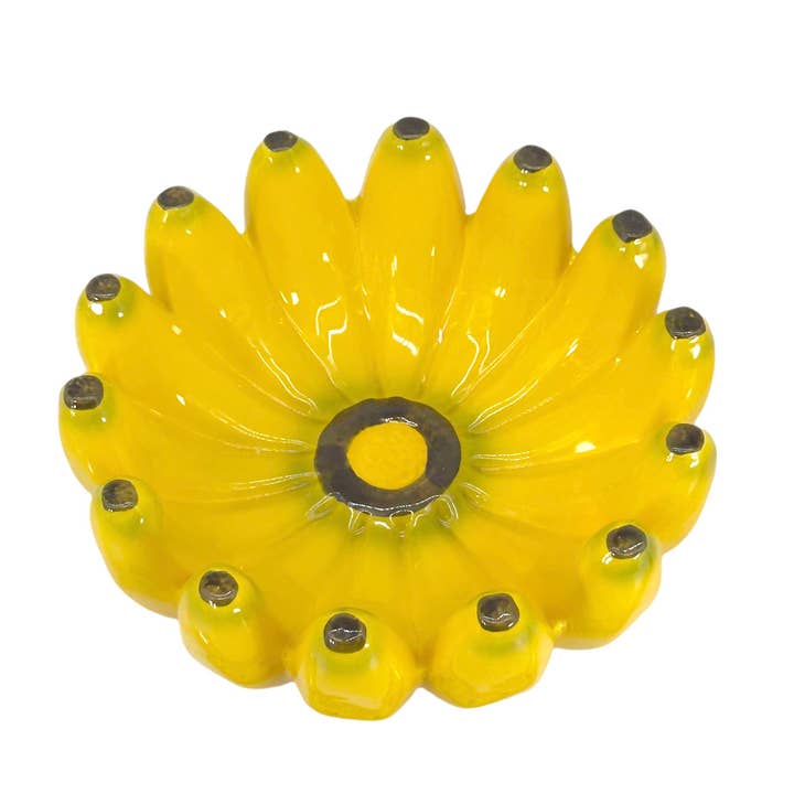 Galt International Company - Wholesale Decorative Plate/Dish/Bowl - Yellow Ceramic Banana Tabletop Bowl 10"6