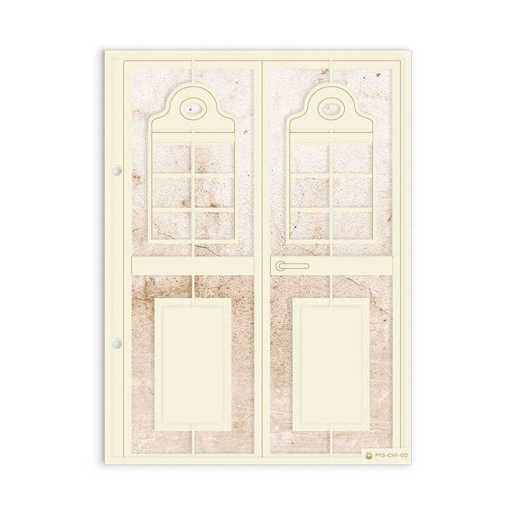 Base de álbum de madera aglomerada ligera con papeles - Puerta, 6 x 8 pulgadas, 1 juego para venta al por mayor de P13