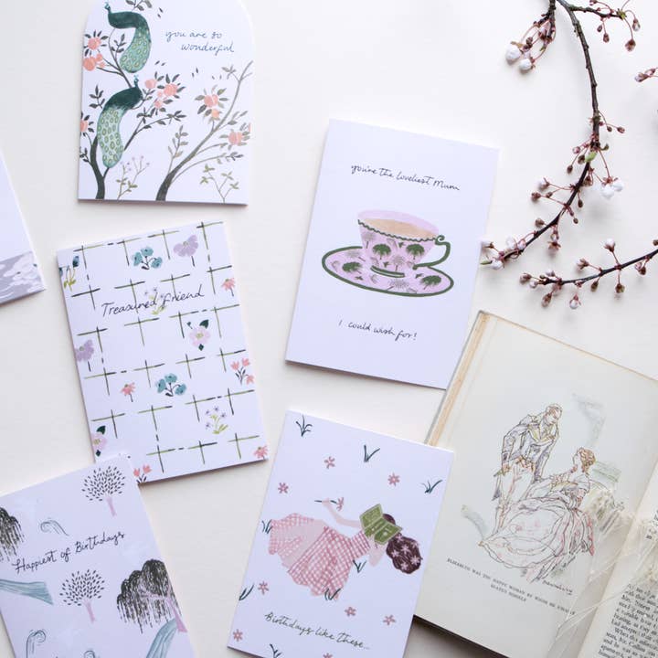 The Hidden Pearl Studio - Venta al por mayor Tarjetas del Día de la Madre - Tarjeta para el Día de la Madre con forma de taza de té2