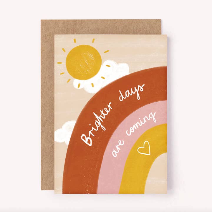 Lauren Sissons Studio - Wholesale Sympathy Card - Brighter Days Are Coming Card - Sympathy Support Greeting0