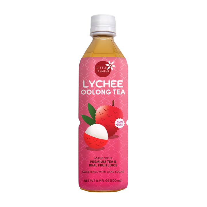 Lychee Oolong Tea, 16.9 fl oz - Fruit Tea RTD Beverage for wholesale by Arroyo Kitchen by Little Jasmine