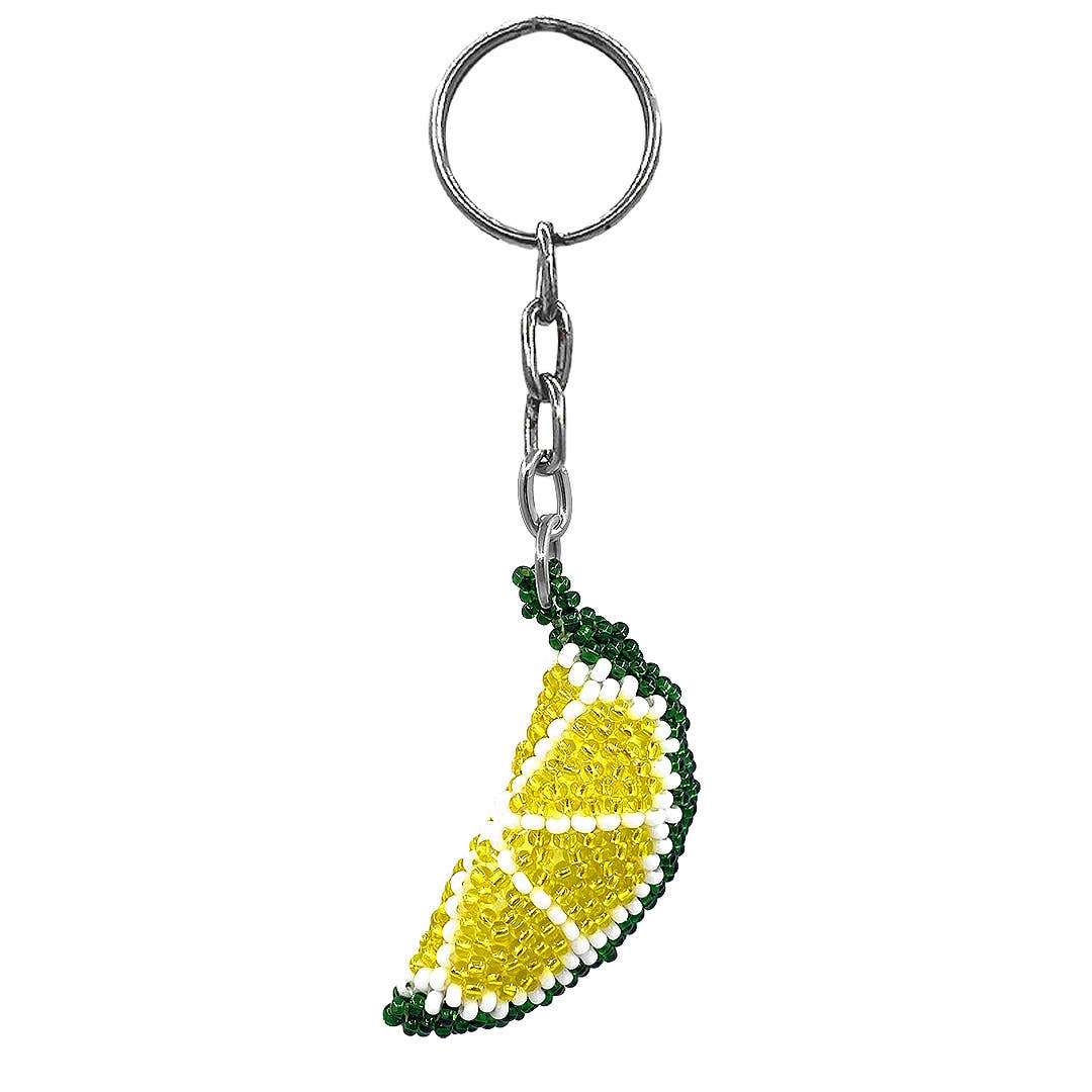 Pichincha - Wholesale Keychain – Women's - Beaded Lime Seed Bead Figurine Keychain0