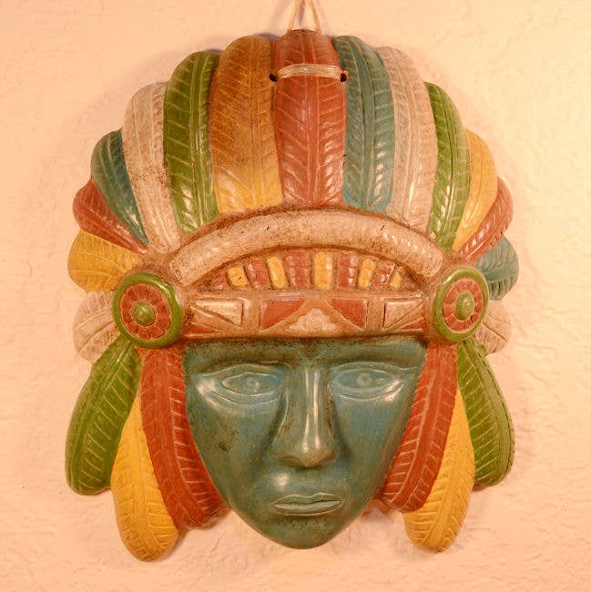 Xula Handmade - Vente Décoration murale - Masque aztèque en céramique - Art mural mexicain5