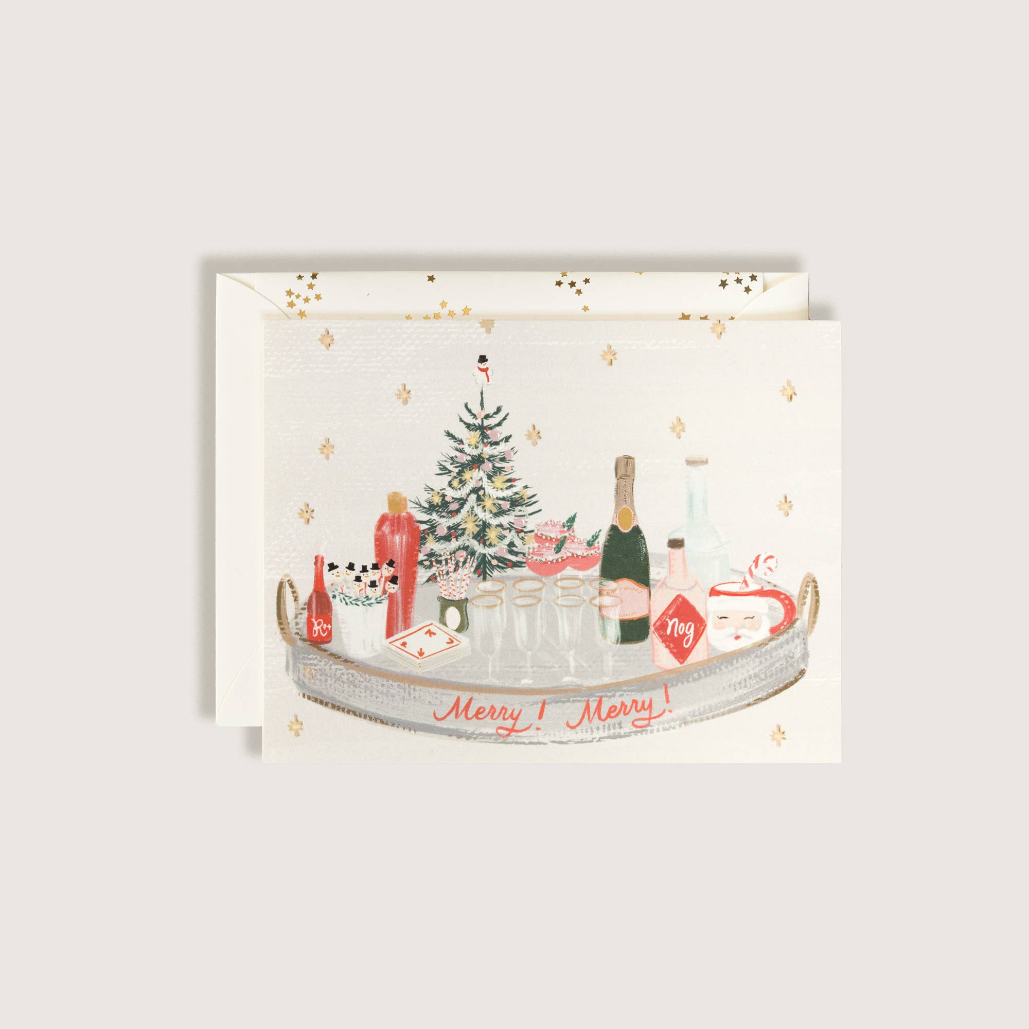 The First Snow - Wholesale Christmas Card - Merry Merry Holiday Tray Christmas Greeting Card