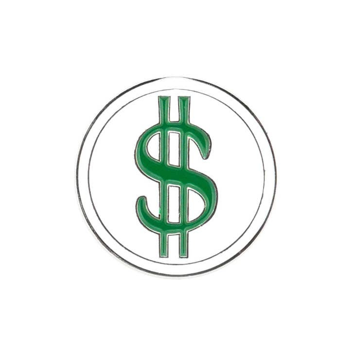 Dollar Sign Ball Marker for wholesale by Ballmarkers.com