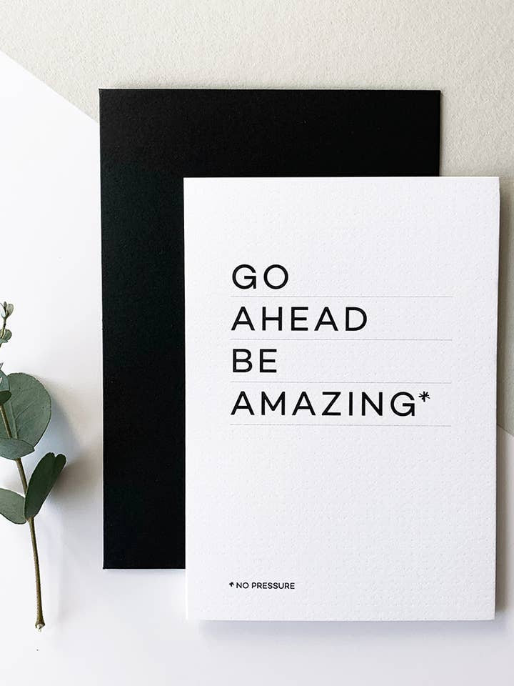 Go Ahead Be Amazing - Good Luck Card for wholesale by HELLO TIME