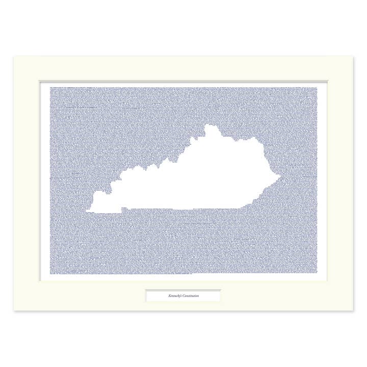 Kentucky's Constitution Matted Print for wholesale by Litographs