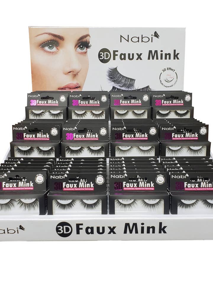 FMD-03(L) 12stilar Nabi 3D Faux Mink Ögonfrans 6DZ Set L för wholesale av Nabi Cosmetic