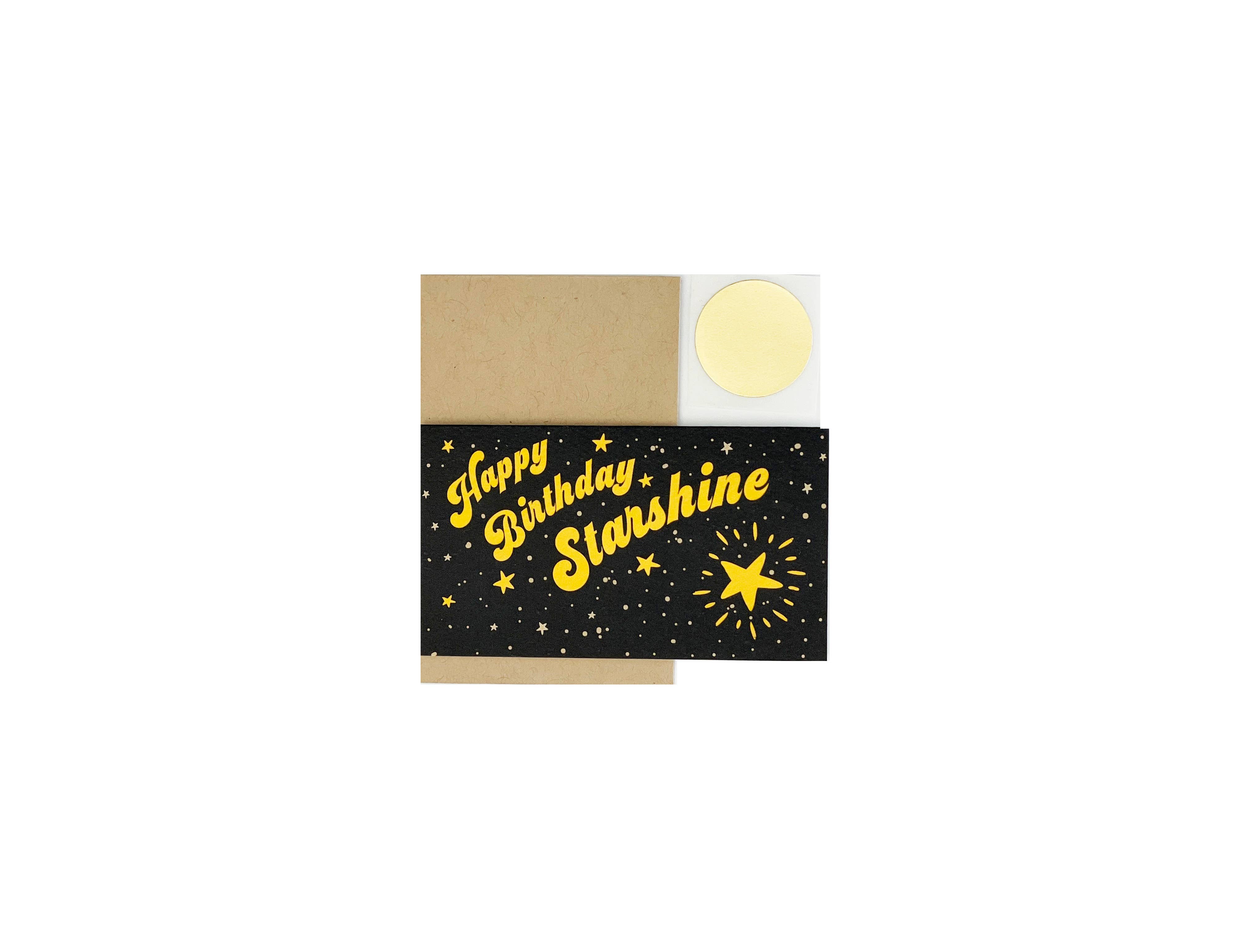 drawn by water - Wholesale Birthday Card - Mini Card Happy Birthday Starshine 1