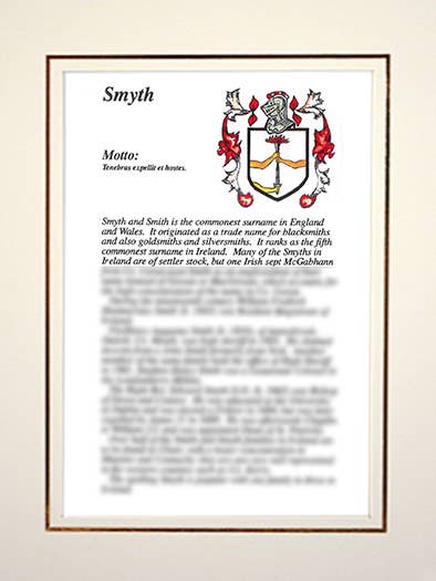 Smyth for wholesale by Family Histories