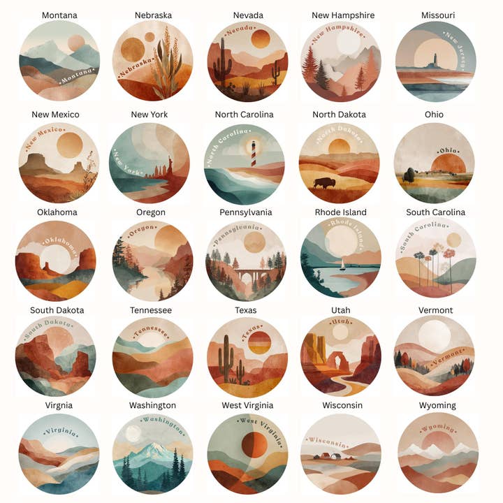 Tieu Magnetic - Wholesale Magnet - Tennessee Magnet | Earthy Palette | Modern Boho Style5