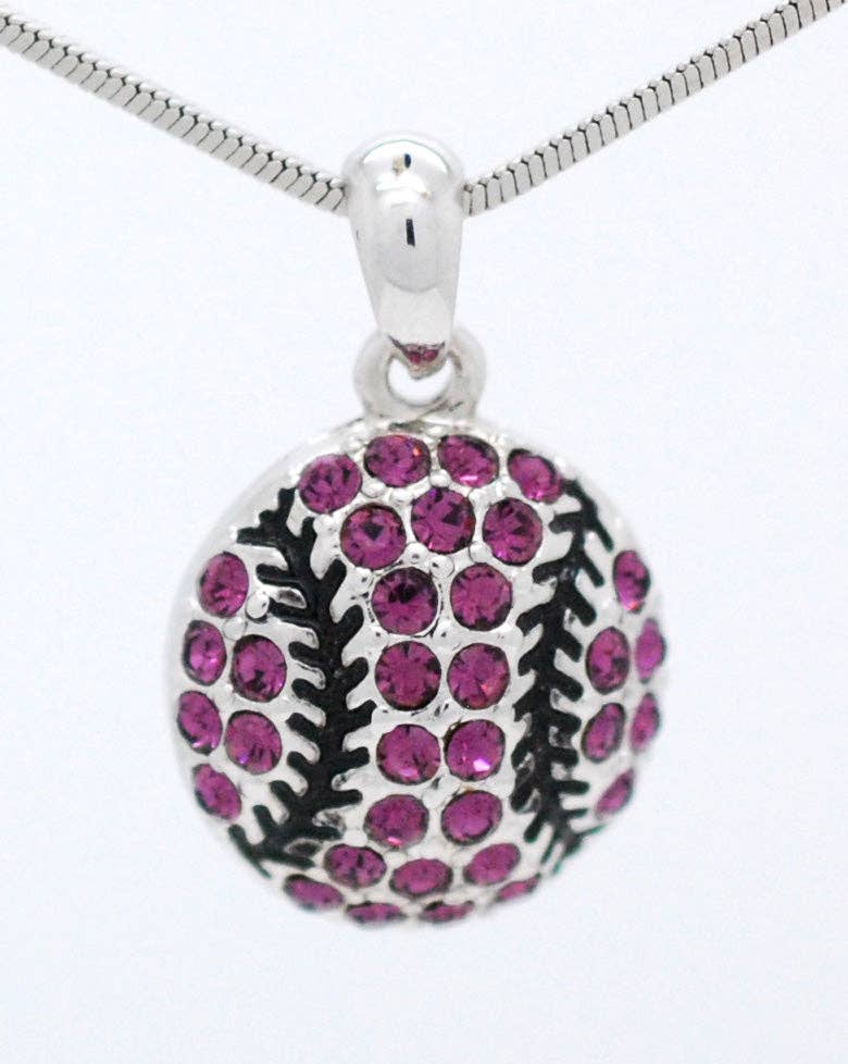 Fan Star Jewelry - Wholesale Pendant/Charm Necklace - Baseball/Softball Crystal Ball Necklace19