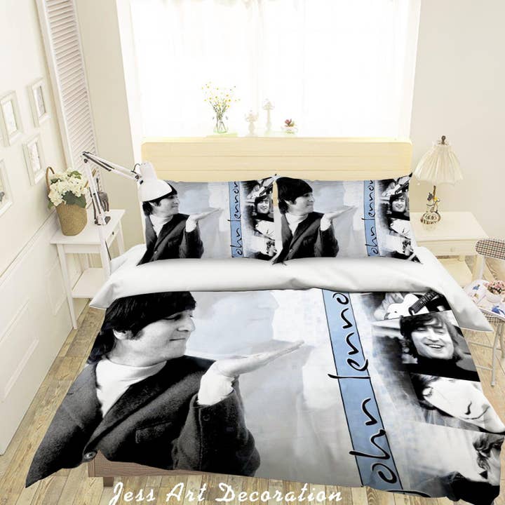 Ensemble de housse de couette Rock Star 3D Ensemble de literie Taies d'oreiller 02 pour la vente par Jess Art Decoration