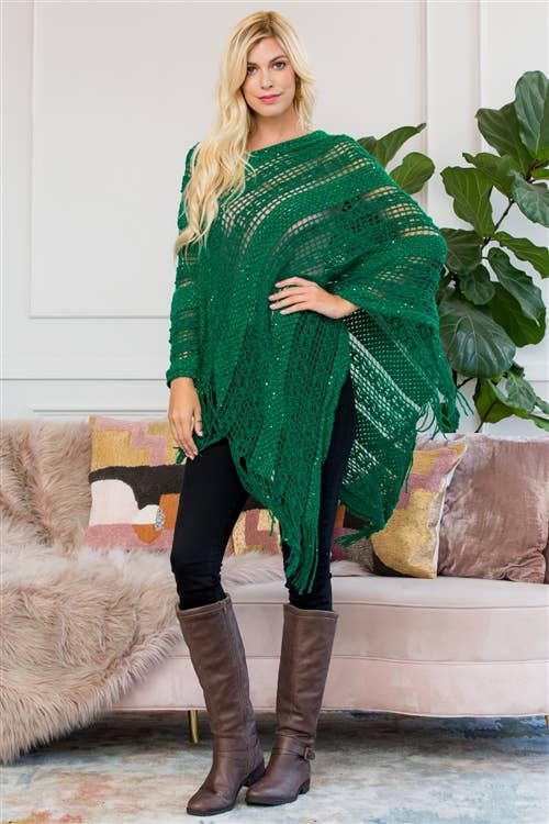 MYS Wholesale Inc - Wholesale Poncho - Women's - Crochet Native Pattern Breezy Poncho6