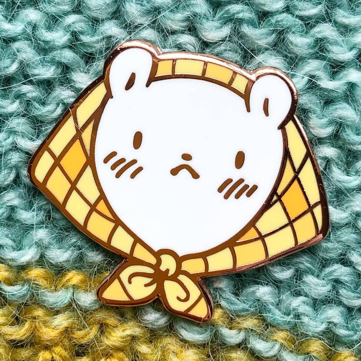 Babushka Bear enamel pin for wholesale by Alisa Draws