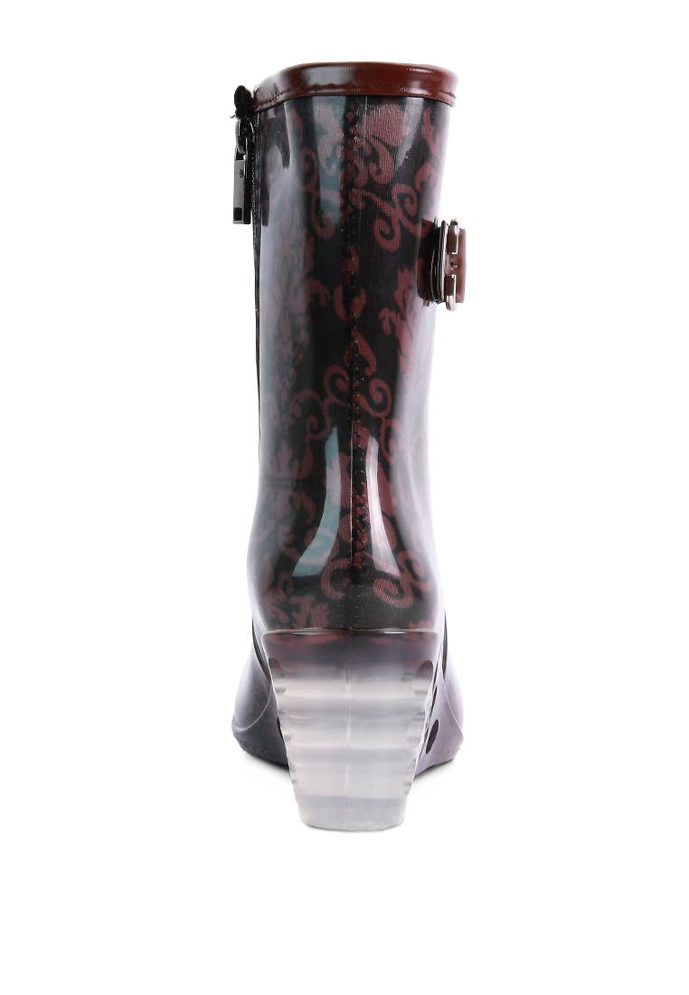 Rag Company - Wholesale Rain Boots - Women's - Drench Clear Wedge Rainboots3