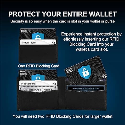Tap and Share - Wholesale Card Holder - Unisex - Tap and Share Premium NFC & RFID Blocking Card - 4 Pack | Premium Contactless NFC Credit Debit Card Passport Protector Blocker Set for Men & Women, Elegant Slim Design Perfectly fits in Wallet/Purse6