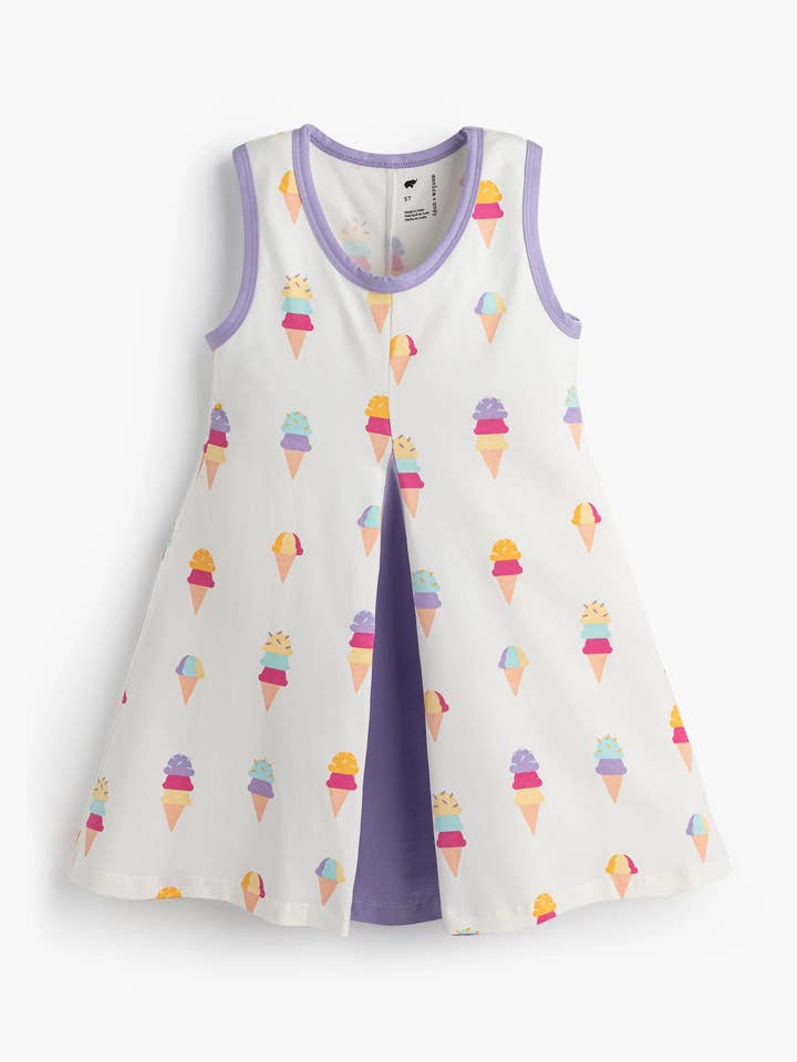 Middenplooi Jurk_Ice Cream Social voor wholesale door Monica + Andy