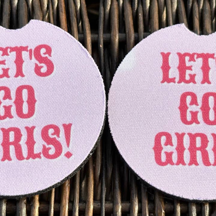 Dessous de verre de voiture Let's Go Girls pour la vente par Evie Rose
