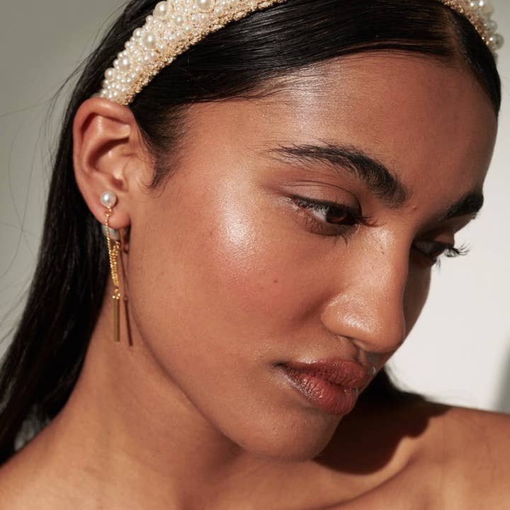 Angels Whisper Accessories - Wholesale Fashion headband – women's - Bianca Pearl Beads Headband1