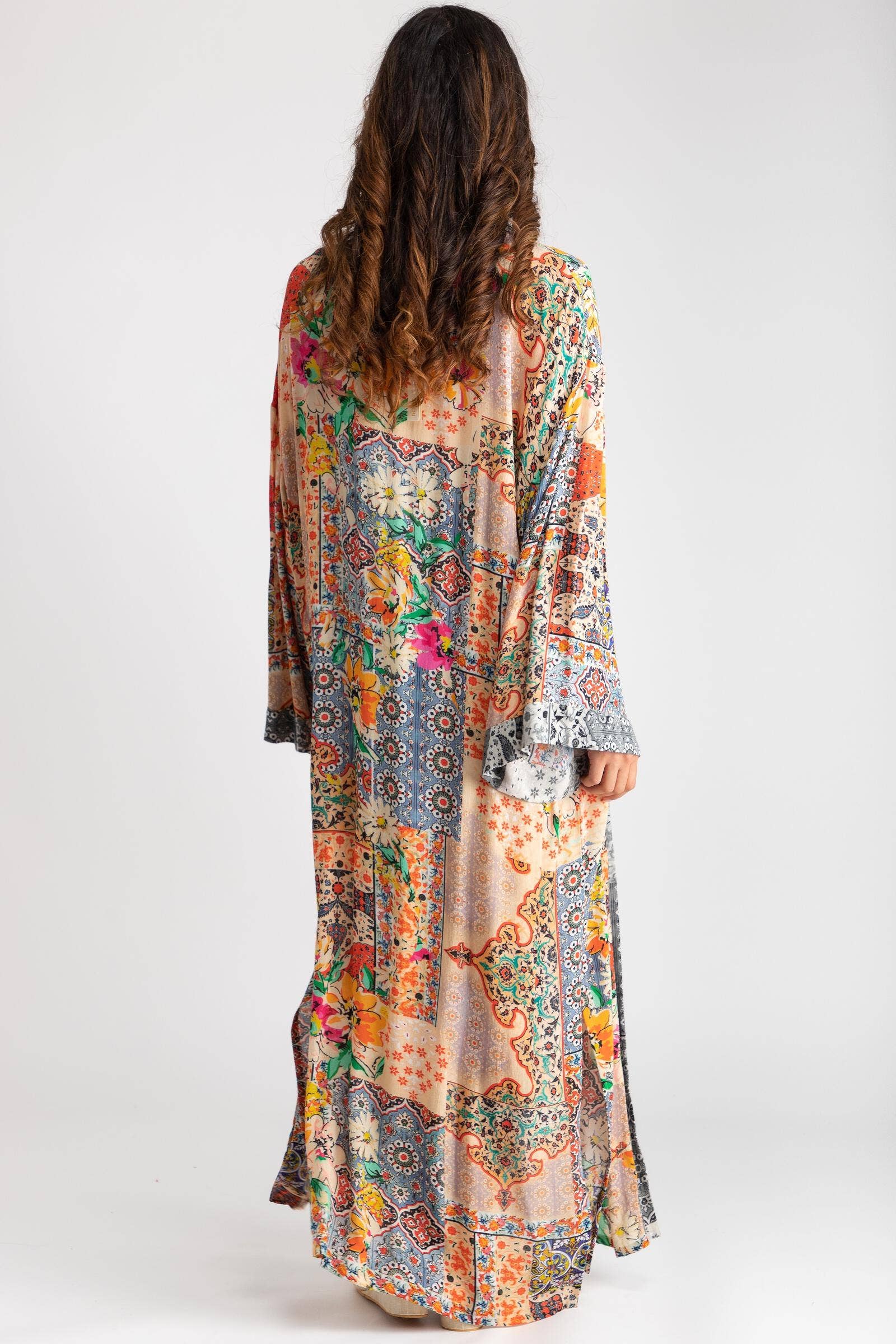 SAACHI - Wholesale Kimono - Women's - Mixed Floral Long Kimono Duster9