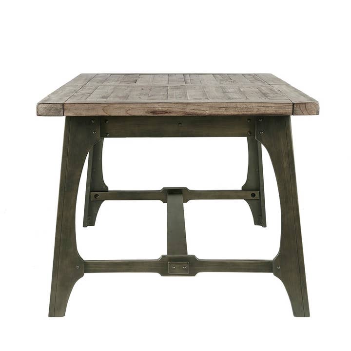 Olliix - Wholesale Side Table - Extendable Distressed Vintage Industrial Dining Table *