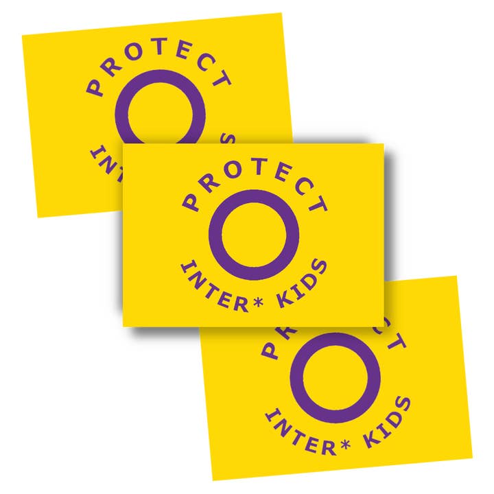 30 Sticker: Protect Inter* Kids für den Großhandel von trans*fabel