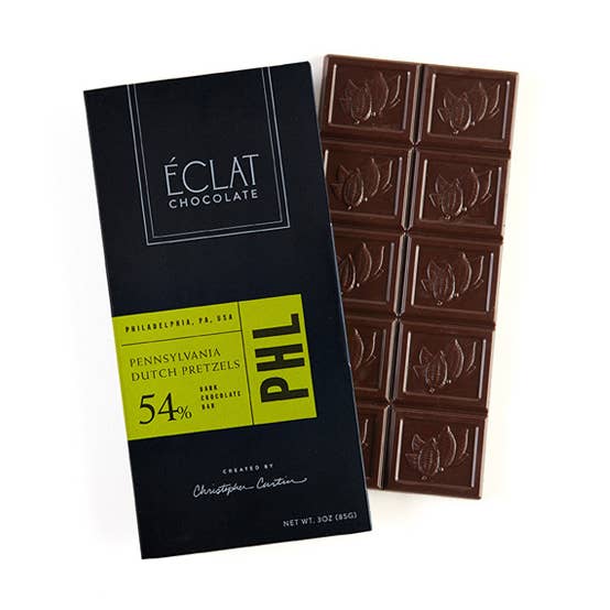 Éclat Chocolate - Wholesale Chocolate Bar - PHL Dutch Pretzel Destination Chocolate Bar - Dark0