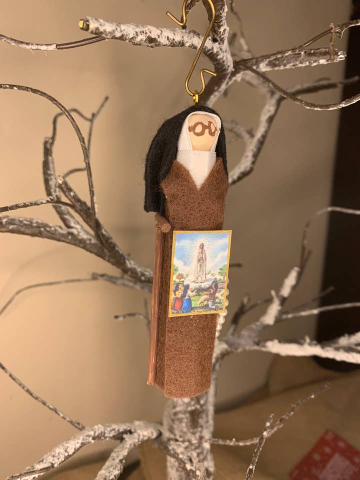 Servant of God Lucia dos Santos Wooden Doll Ornament for wholesale by Our Saint Family
