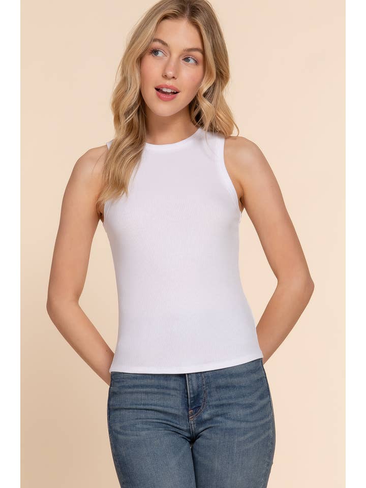 Active Basic | Active USA – Großhandel Strickoberteil – Damen – Ärmelloses Rippstrickoberteil mit Rundhalsausschnitt 6