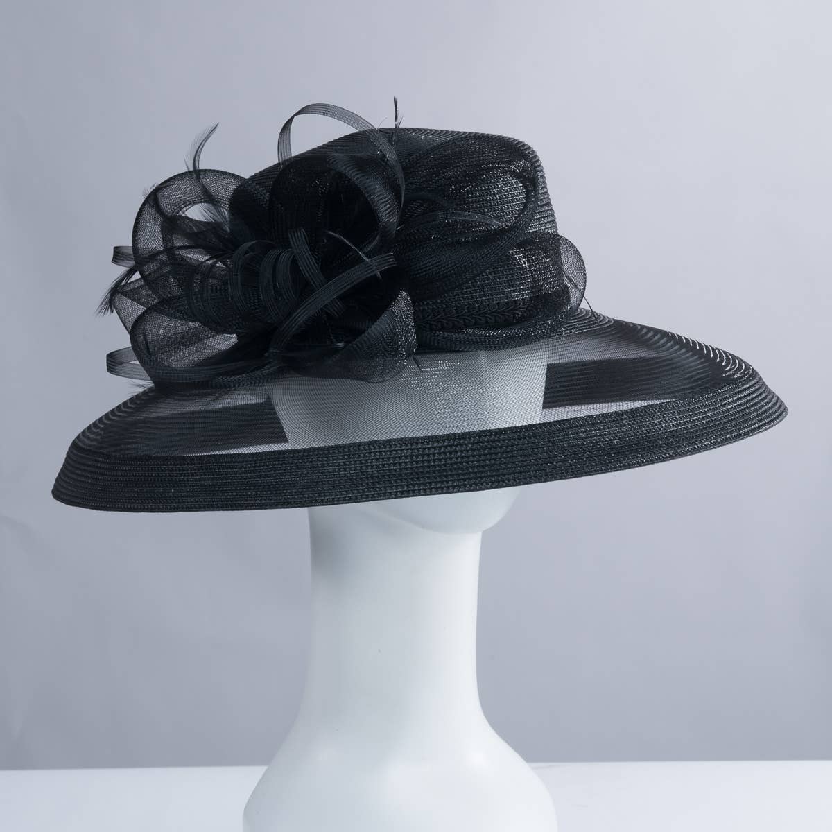 KaKyCo - Vendita all'ingrosso Cappello di paglia - Donna - Cappello di Paglia in Poliestere con Tesa in Crinolina e Fiocco a Nastro | 3018869