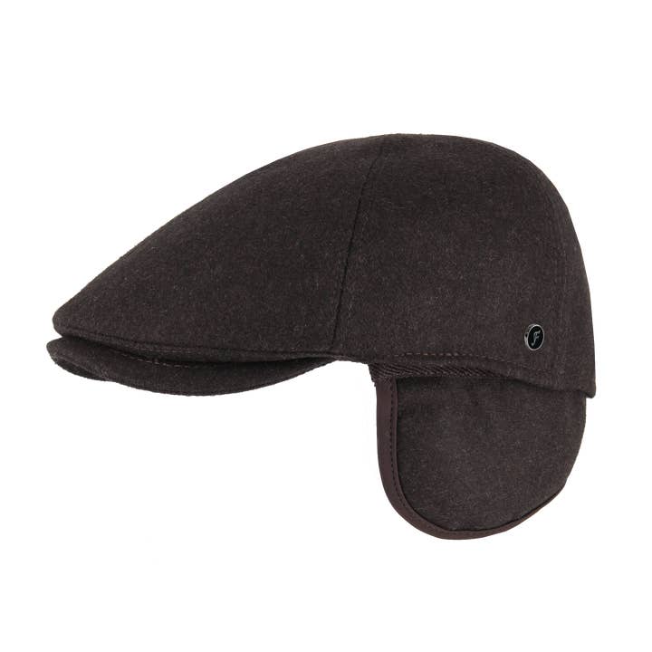 FLECHET - Wholesale Baseball Cap - Unisex - FLAT WOOL CAP WITH EAR FLAPS - 1H229 BIS2