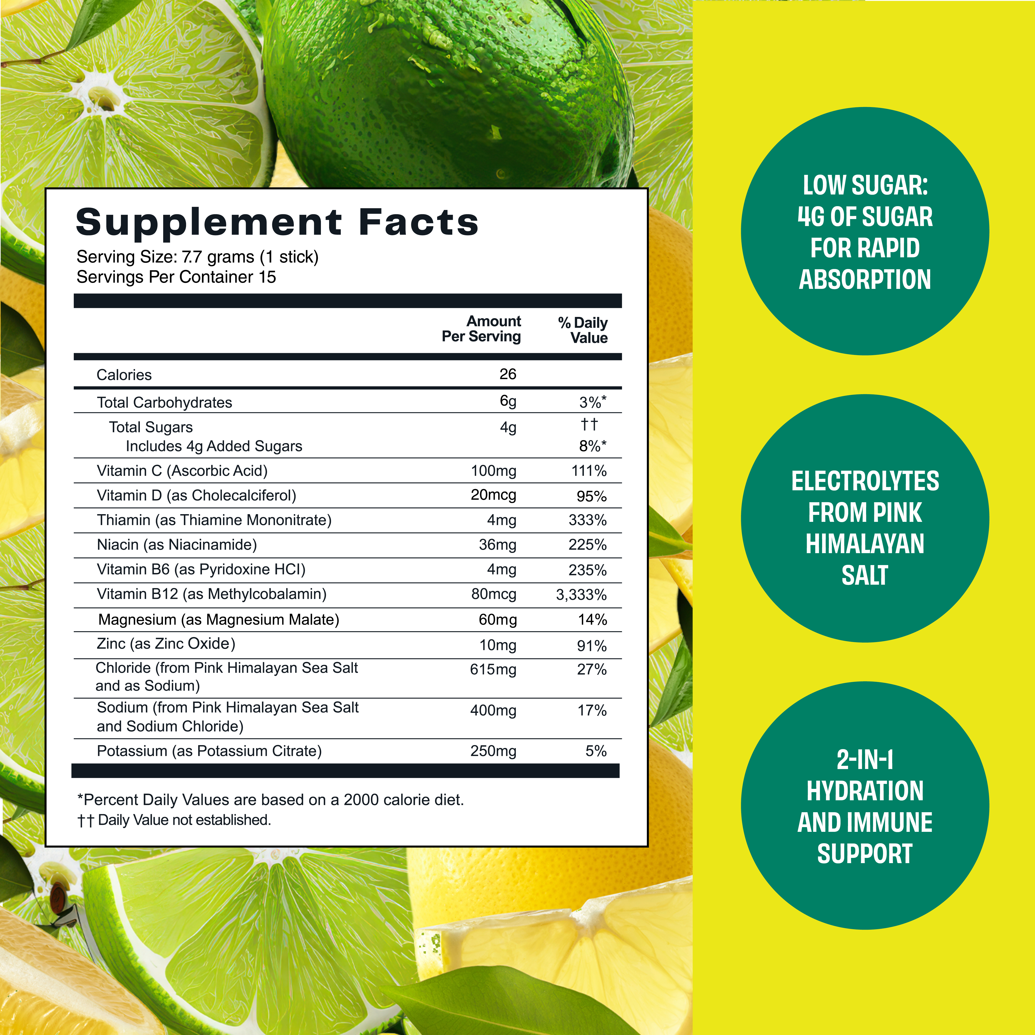 No Days Wasted - Wholesale Powdered Health Drink - Hydration Replenisher - Lemon Lime2