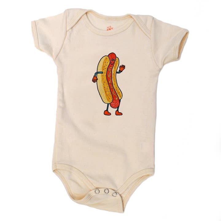 Body bébé bio - Hotdog pour la vente par orangeheat