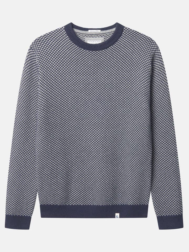 Pullover Popcorn - Marine-Stål for engroshandel hos COLOURS & SONS