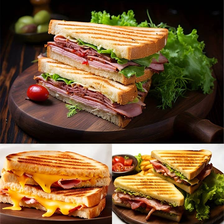 Modpopdeco - Wholesale Baking dish - Universal Microwave Sandwich Maker Non Stick Baking Tray Bake Crispy Bread No Oven Required Also For Pork Ribs Chicken Wings Steaks Sausages Fish Steaks6