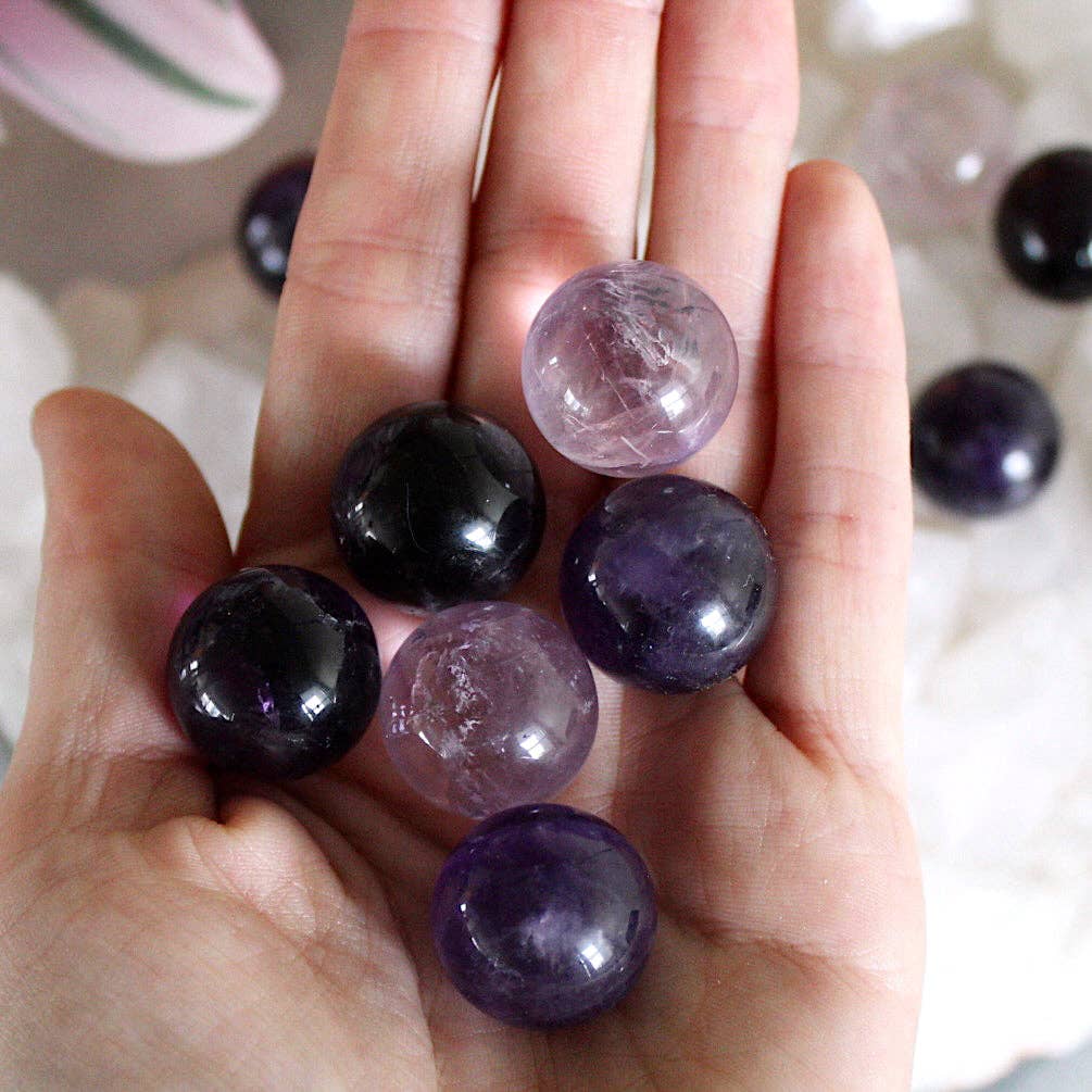 Pebble House - Wholesale Spiritual Stone/Crystal - Amethyst Mini Sphere (Crystals & Stones)2