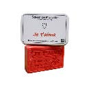 Sapone di Marsiglia « I Love You » 125 g con scatola metallica per la vendita all'ingrosso da parte di Dampa 1975