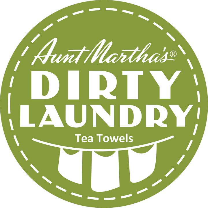 Colonial Patterns, Inc. - Wholesale Tea Towel - Aunt Martha's® Dirty Laundry Tea Towel - Life Is Short