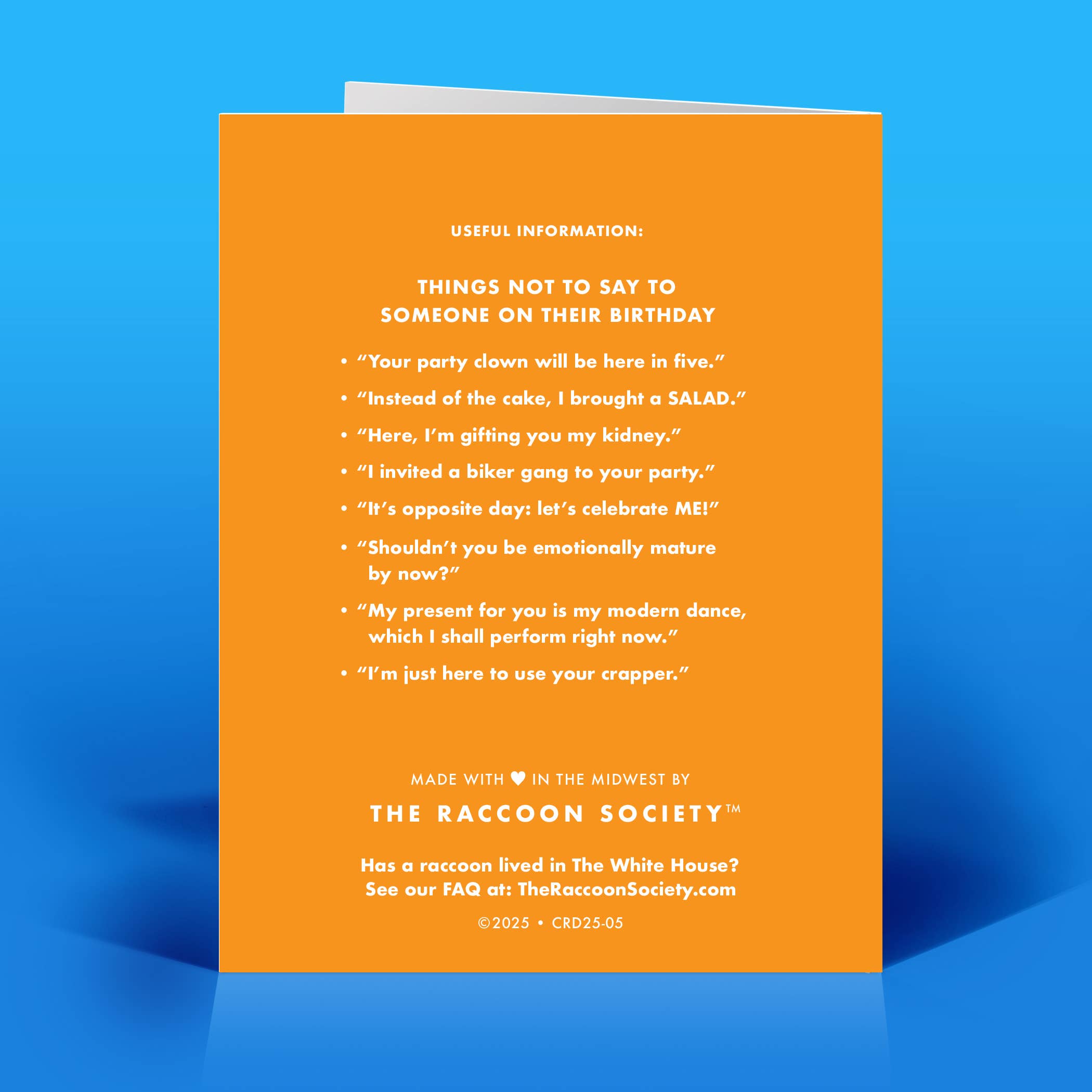 The Raccoon Society - Wholesale Birthday Card - It's Your Birthday Card1