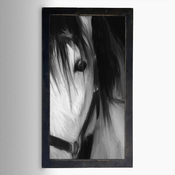 ginger blue - Wholesale Art Print - White Horse