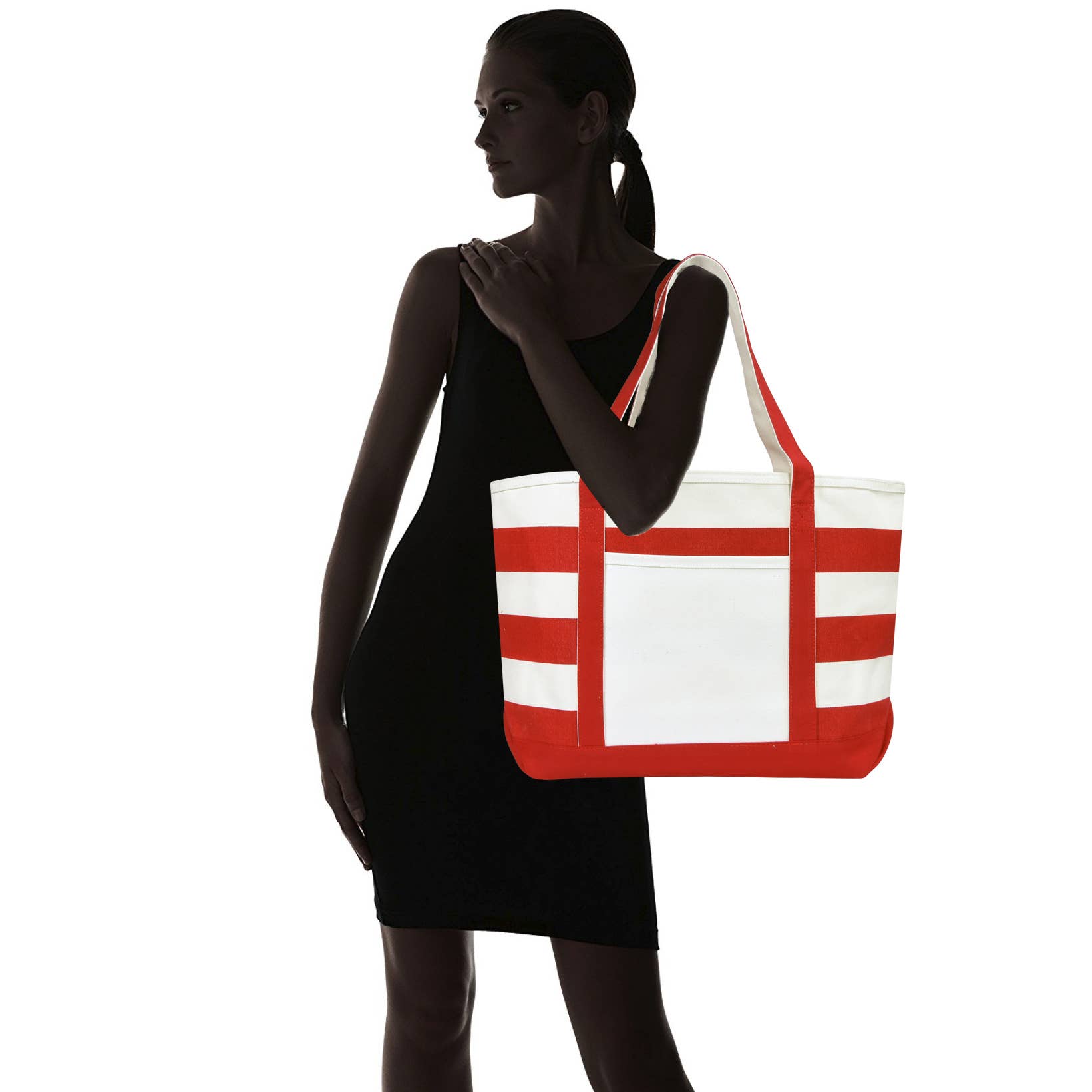 Dalix - Wholesale Tote bag – Women's - Dalix 23" Premium Striped Tote Bag36