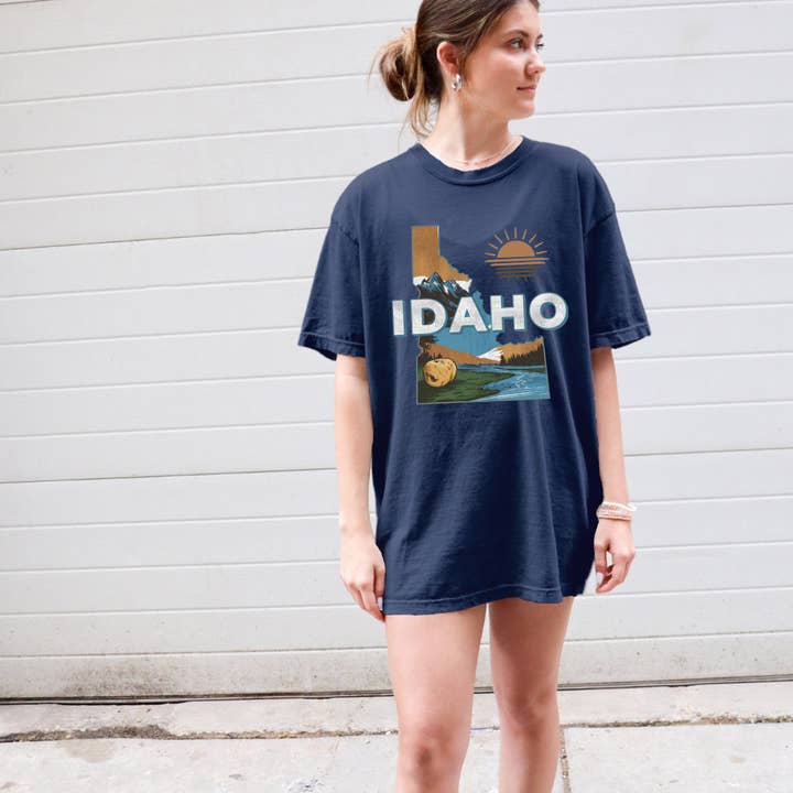 Idaho State Vintage skjorte for engroshandel hos EnjoyMyDesign