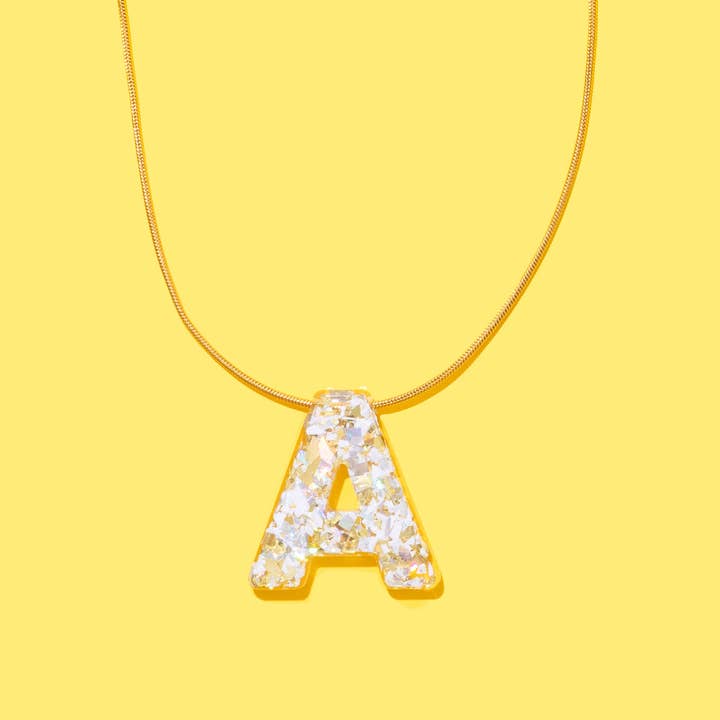 *EN SOLDE* Collier Chaîne - Lettres - Confetti de Perles - Chacun pour la vente par Taylor Elliott Designs
