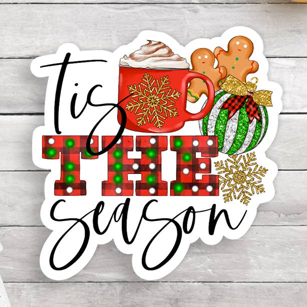 Tis The Season Vinyl Sticker for wholesale by Expression Design Co